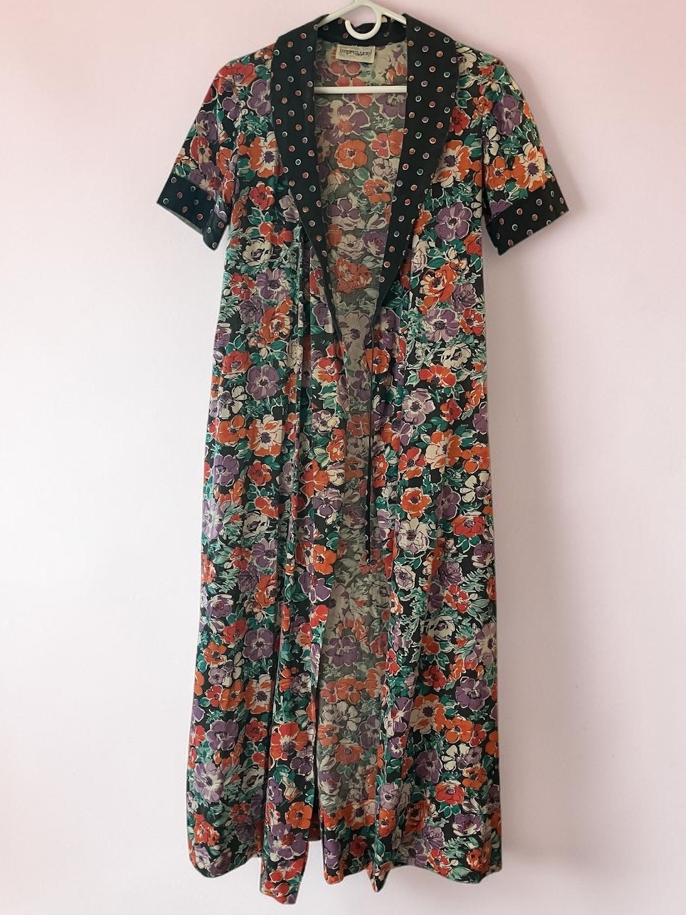 Vintage Impression! Floral Duster Robe House Dress